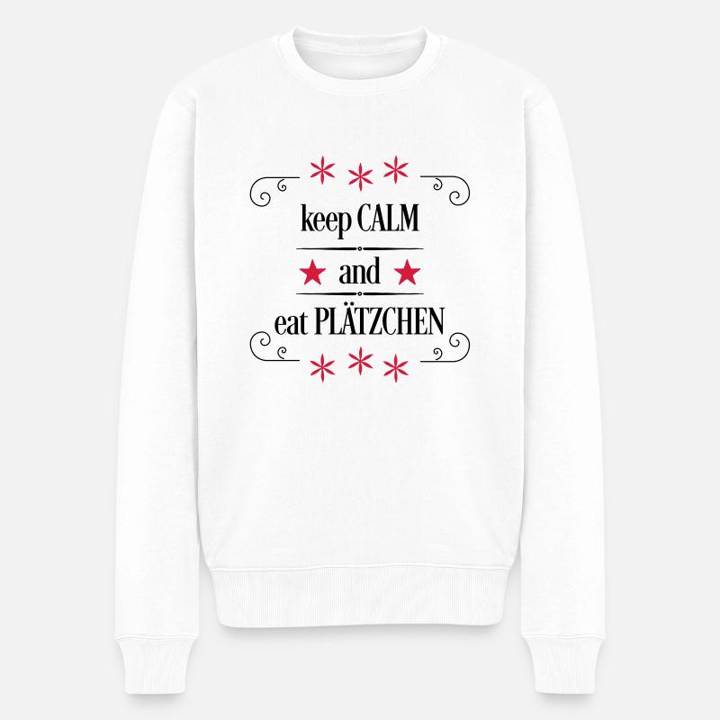 Weihnachten - Männer Premium Bio Pullover - Weiß