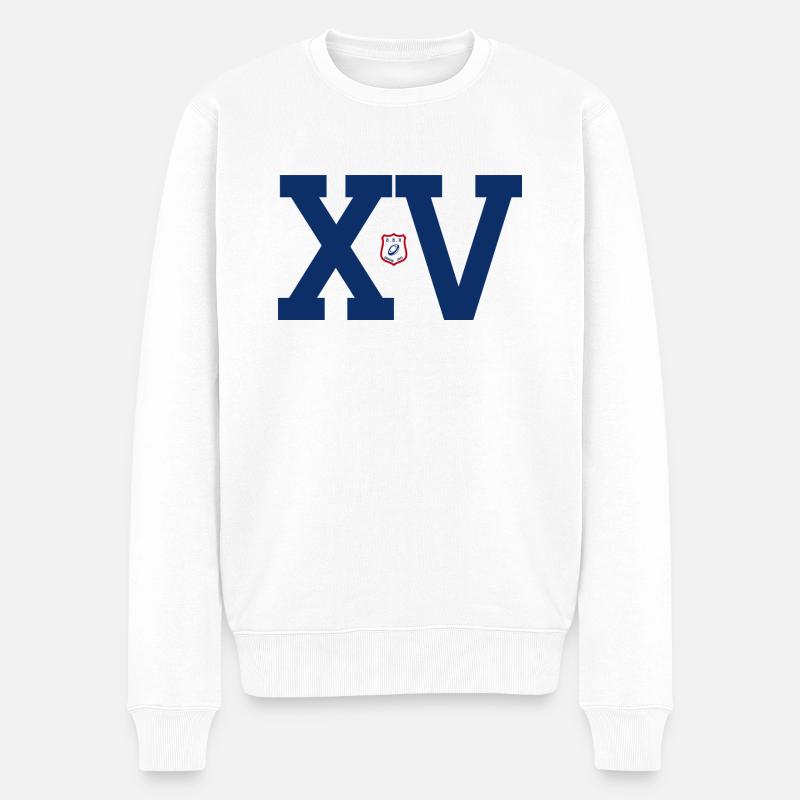 XV - Ballon de rugby - Pull Premium bio Homme - blanc