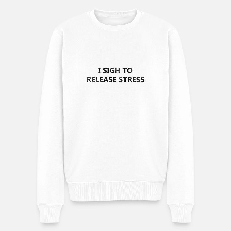Stress Relaxation Breath Gift - Pull Premium bio Homme - blanc