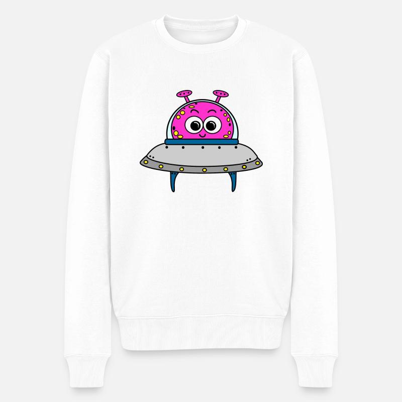 Alien - Männer Premium Bio Pullover - Weiß