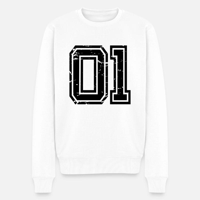 Adana 01 look usé - Pull Premium bio Homme - blanc