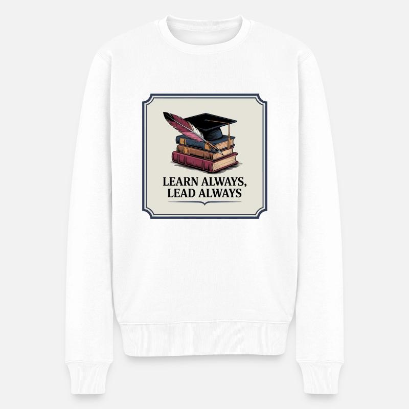Apprendre toujours, diriger toujours - Pull Premium bio Homme - blanc