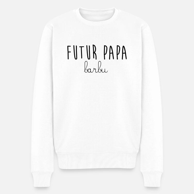 FUTUR PAPA BARBU - Pull Premium bio Homme - blanc