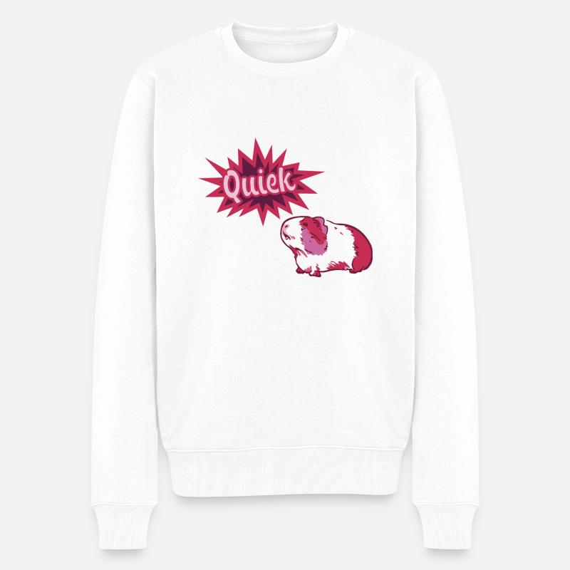 quiek,cochon d’Inde,rose,rose - Pull Premium bio Homme - blanc