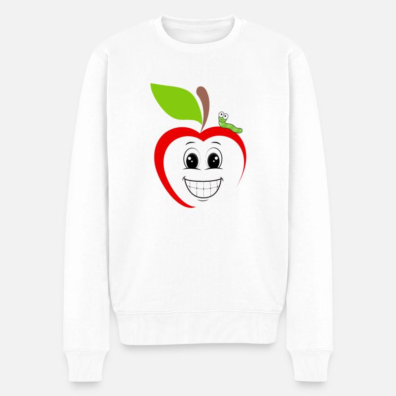 Apfelbäume Apfel - Männer Premium Bio Pullover - Weiß