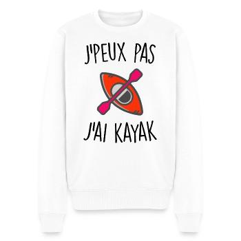 J'peux pas j'ai kayak - Pull Premium bio Homme - blanc - Devant - Thijin (182cm)