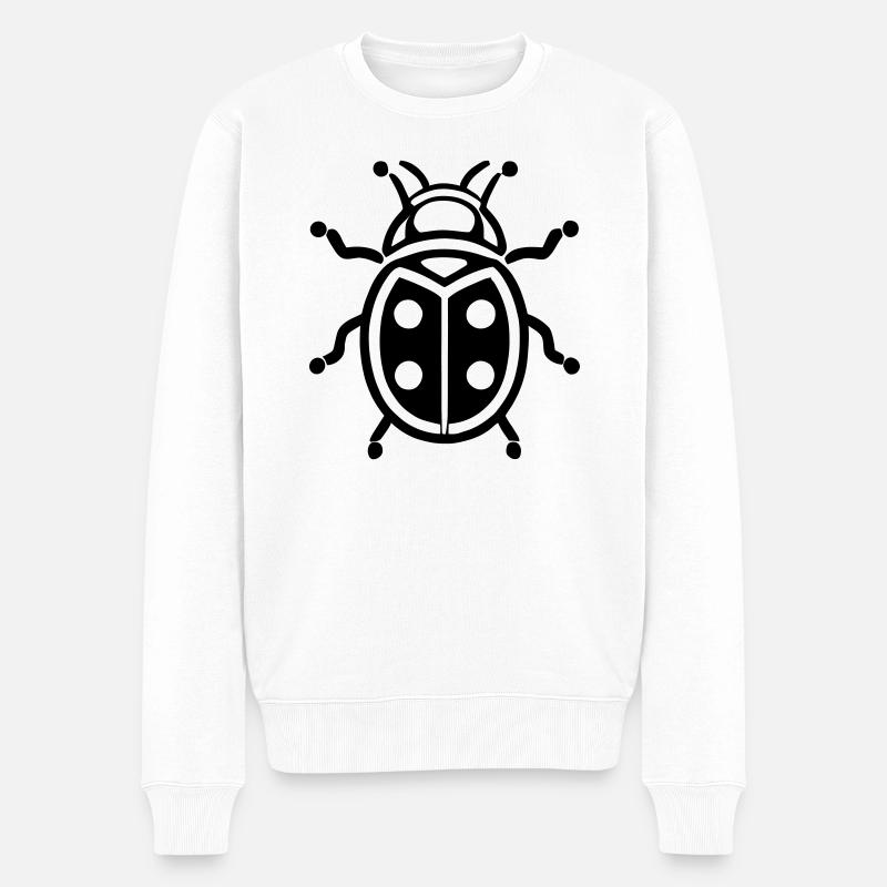 Marienkäfer - Männer Premium Bio Pullover - Weiß