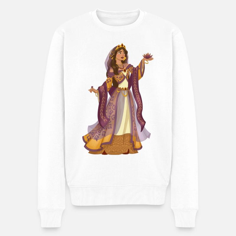 Königin Arabische Märchen Fantasy - Männer Premium Bio Pullover - Weiß