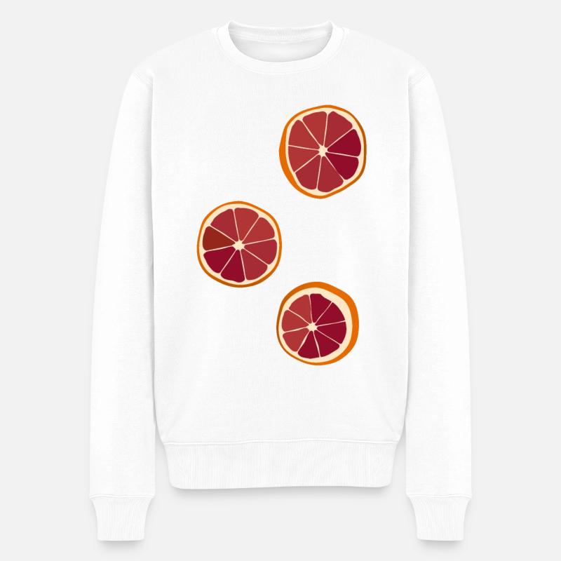 Oranges sanguines Automne Décoration Cadeau - Pull Premium bio Homme - blanc