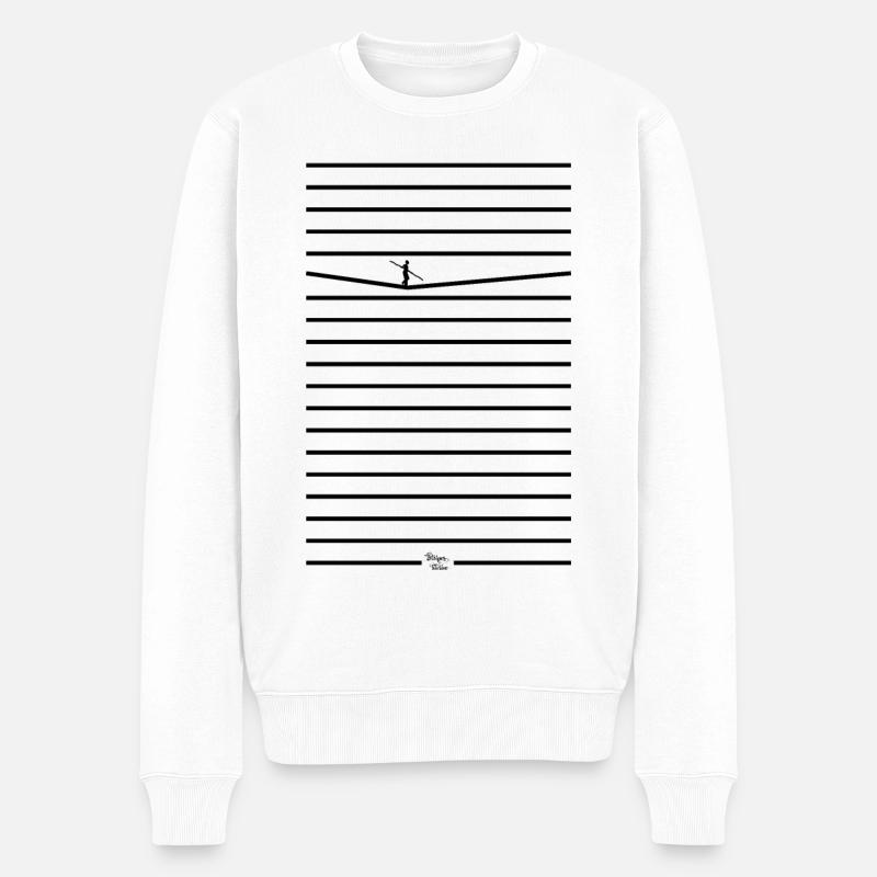 Tightrope Walker - Männer Premium Bio Pullover - Weiß