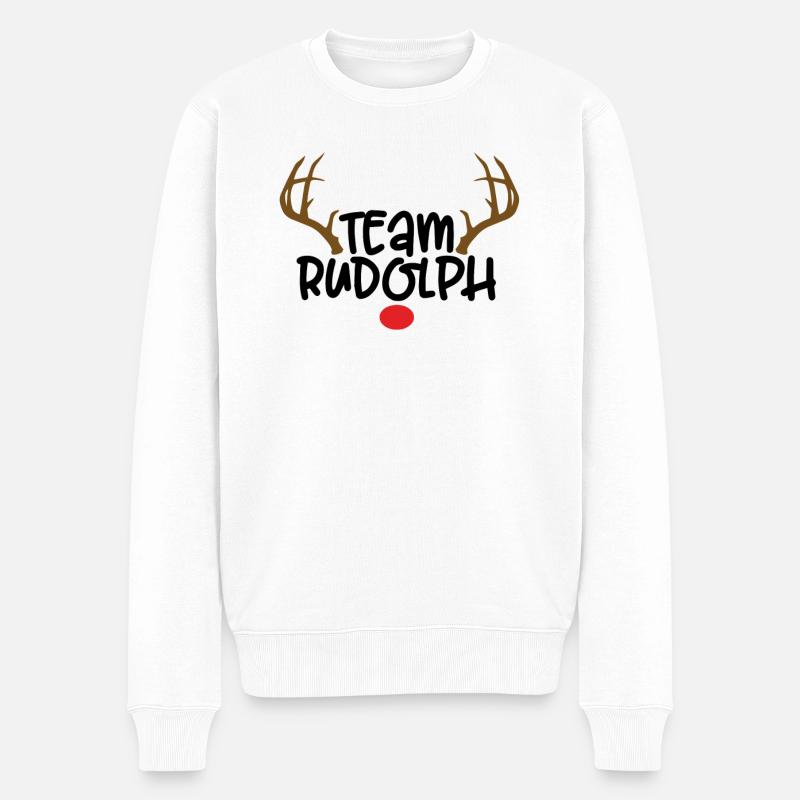 Team Rudolph - Männer Premium Bio Pullover - Weiß