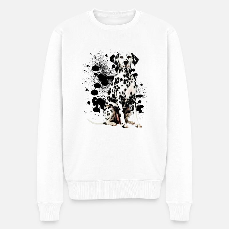 Dalmata - Männer Premium Bio Pullover - Weiß