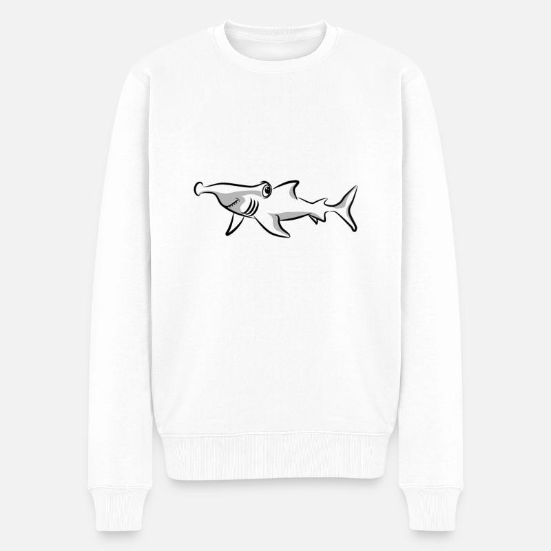 Requin-marteau - Pull Premium bio Homme - blanc