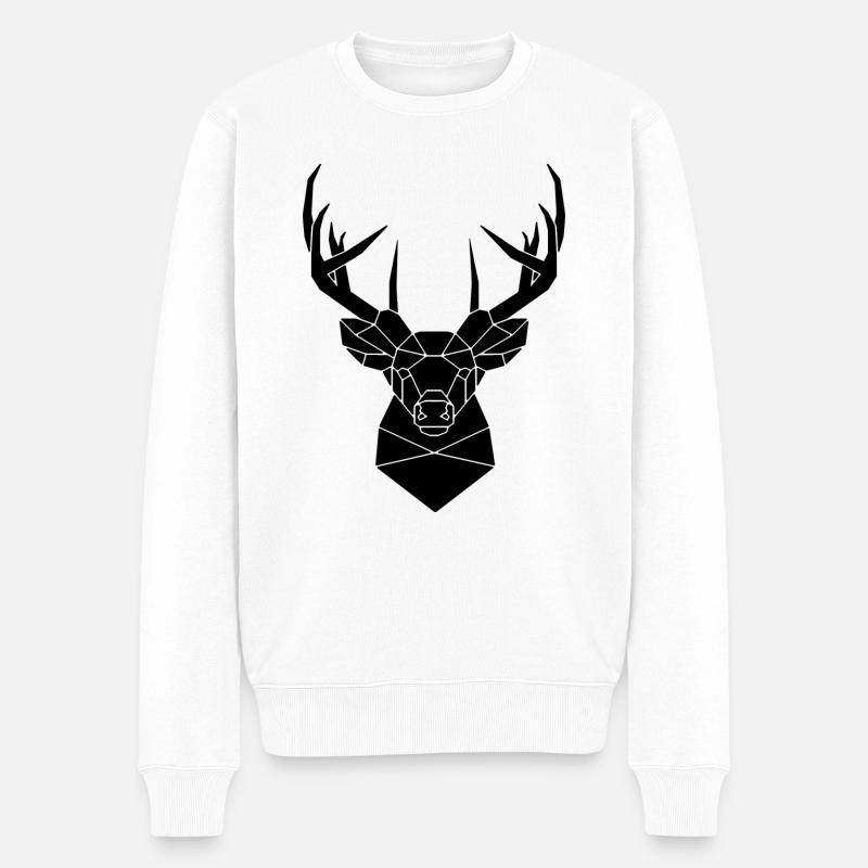 deer head - Pull Premium bio Homme - blanc