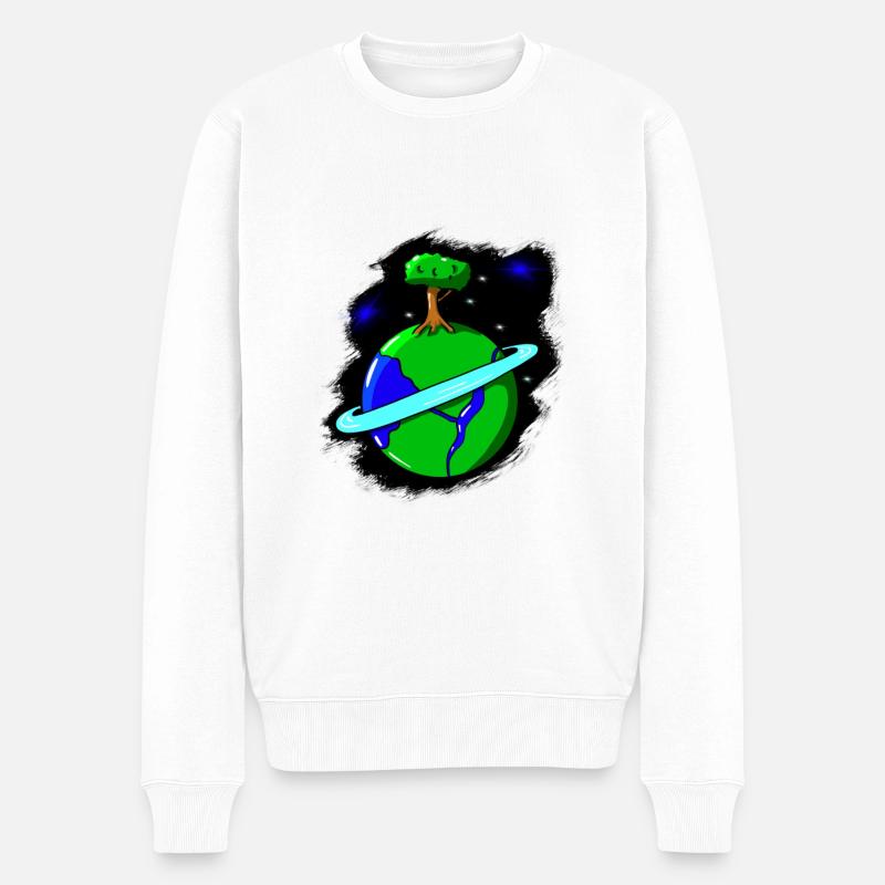 Planète écologie - Pull Premium bio Homme - blanc