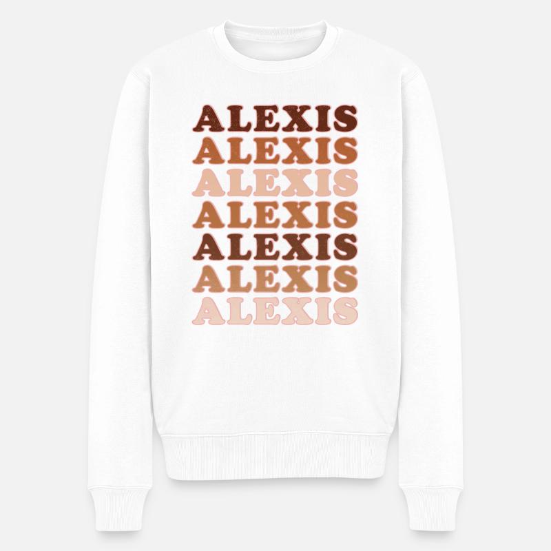 Alexis - Männer Premium Bio Pullover - Weiß