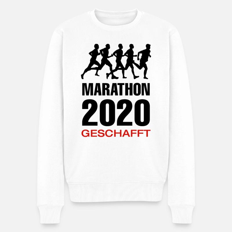 Course de marathon - Pull Premium bio Homme - blanc