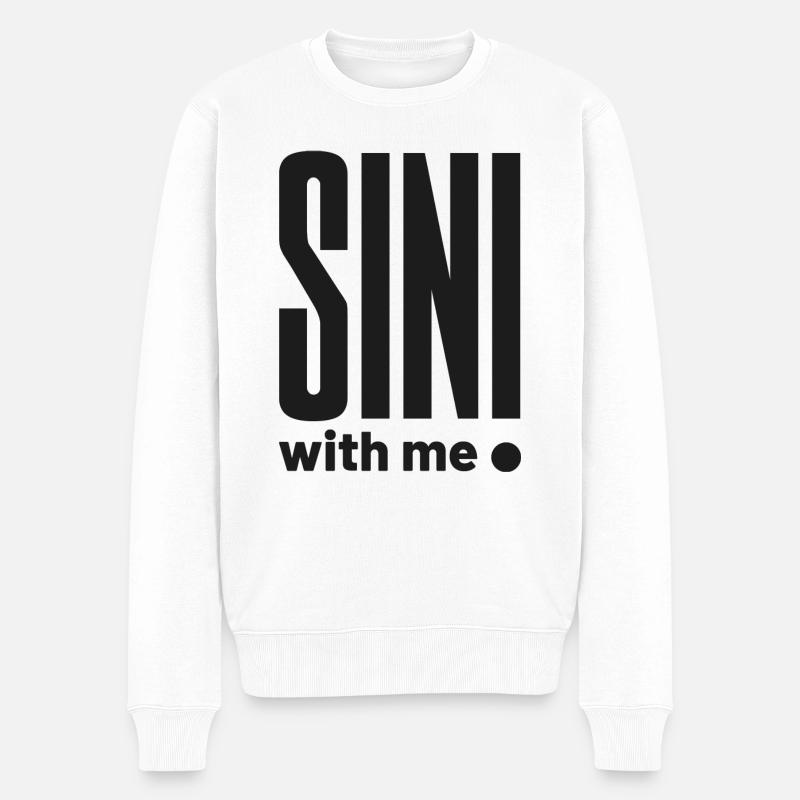 SIN avec moi - Pull Premium bio Homme - blanc