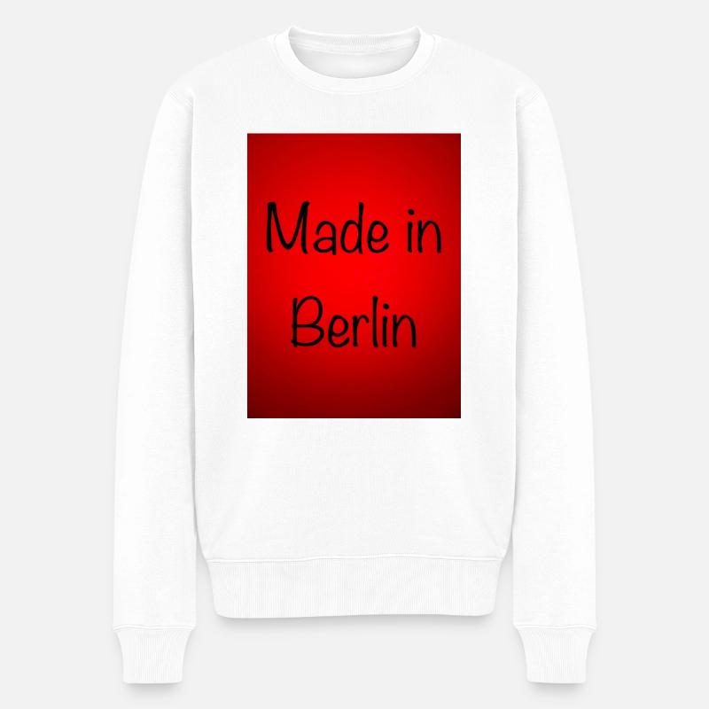 Made in Berlin Design - Männer Premium Bio Pullover - Weiß