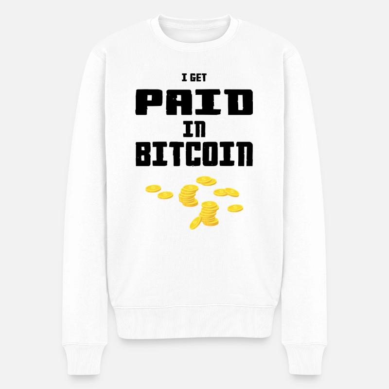 Bitcoin Trading Crypto Aktien - Männer Premium Bio Pullover - Weiß