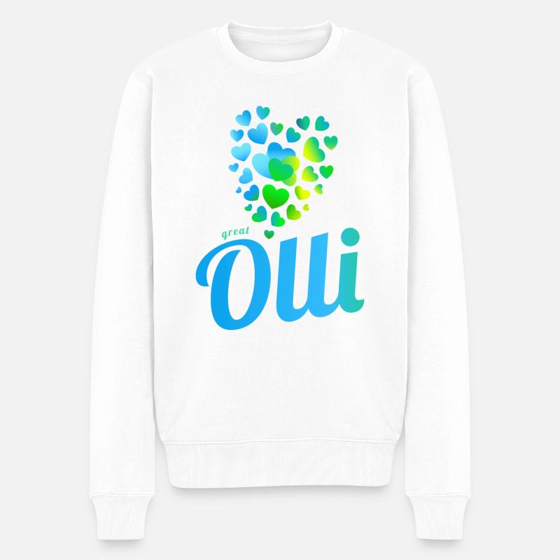 Olli - Männer Premium Bio Pullover - Weiß