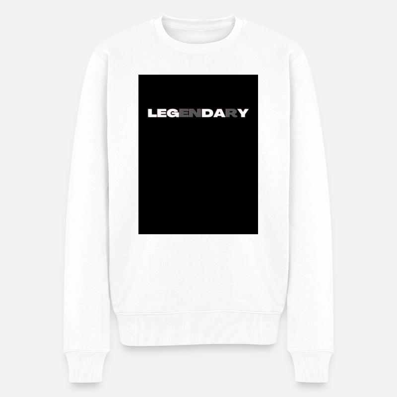 Legendär - Männer Premium Bio Pullover - Weiß