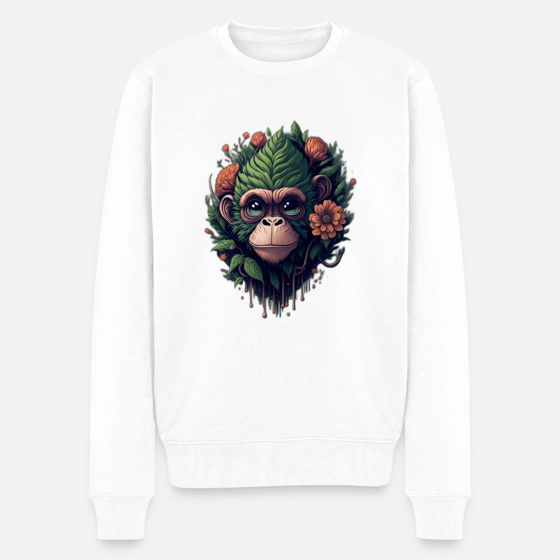 Singe de la nature - Pull Premium bio Homme - blanc
