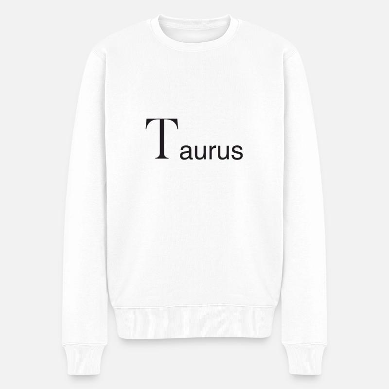 SZ Taurus - Männer Premium Bio Pullover - Weiß