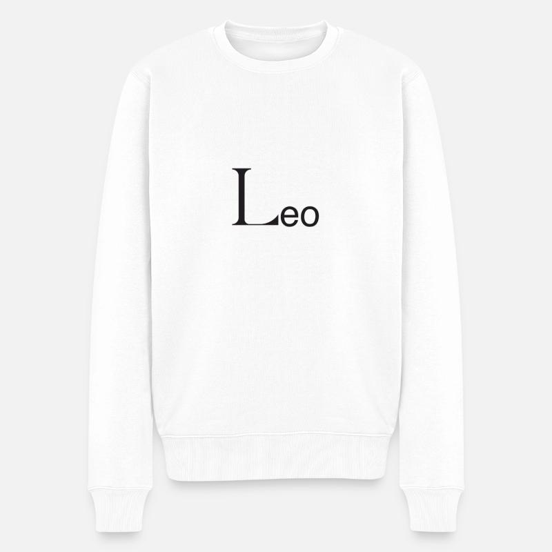 SZ Leo - Männer Premium Bio Pullover - Weiß