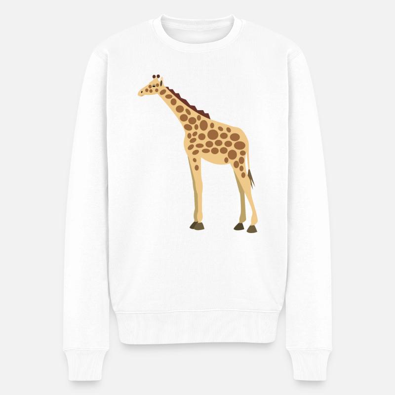 Wildtiere - Männer Premium Bio Pullover - Weiß