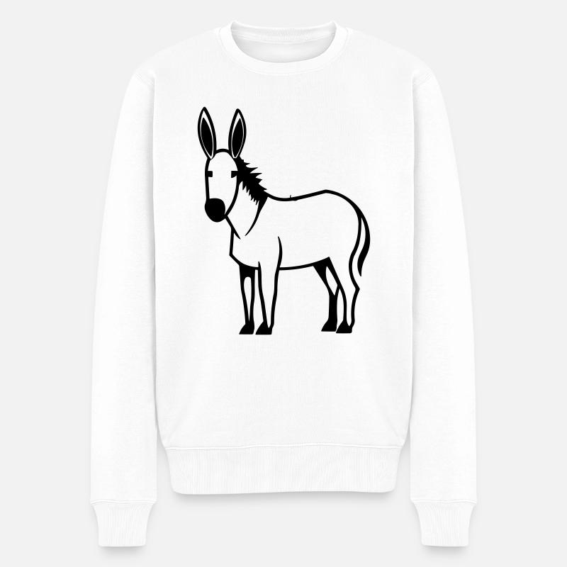 âne - Pull Premium bio Homme - blanc