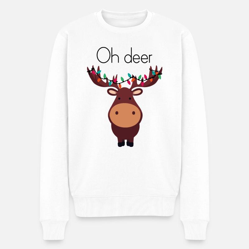 Ô cerf ! - Pull Premium bio Homme - blanc