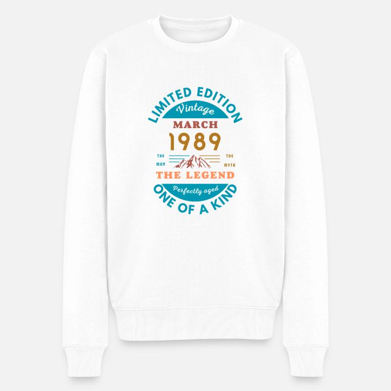 Retro '89 Classic - Pull Premium bio Homme - blanc