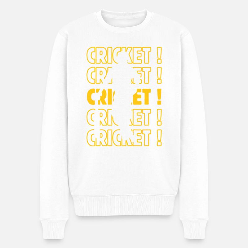 Cricket Cricket Cricket - Männer Premium Bio Pullover - Weiß