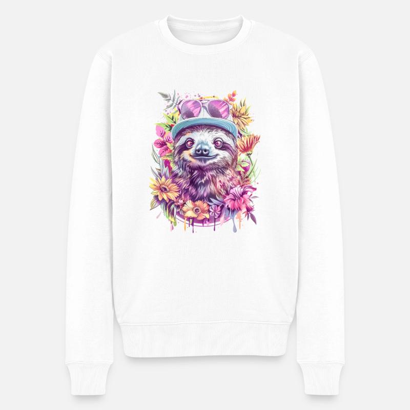 Faultiebaby - Männer Premium Bio Pullover - Weiß