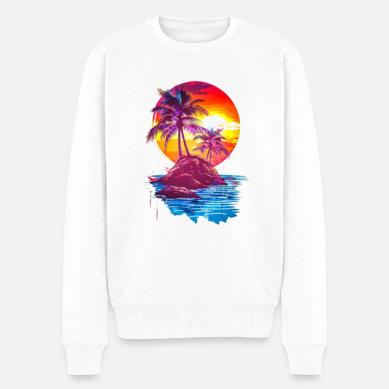 Île de Junge - Pull Premium bio Homme - blanc