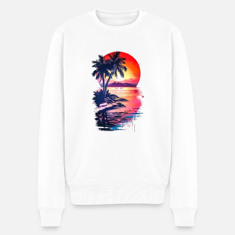 Mein Lieblingsplatz - Männer Premium Bio Pullover - Weiß