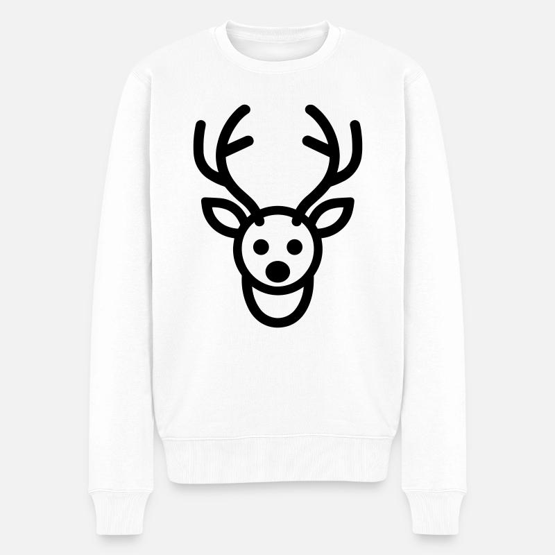renne de noel - Pull Premium bio Homme - blanc