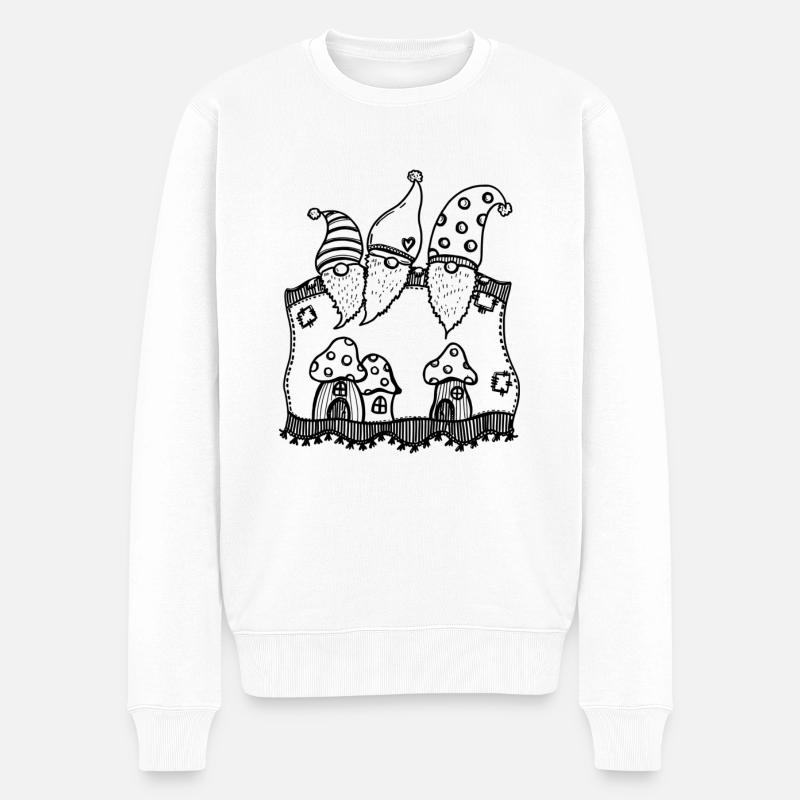 Gute Nacht kleine Zwergenfreunde - Männer Premium Bio Pullover - Weiß