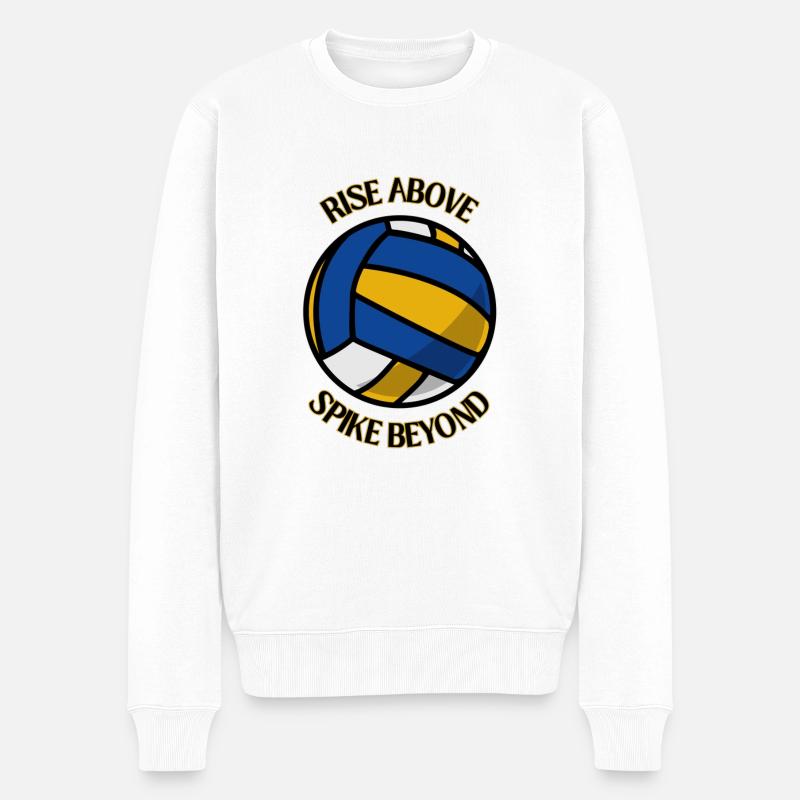 Volleyball-Power - Männer Premium Bio Pullover - Weiß