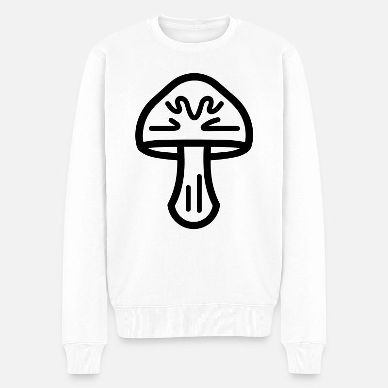 Pilz - Männer Premium Bio Pullover - Weiß
