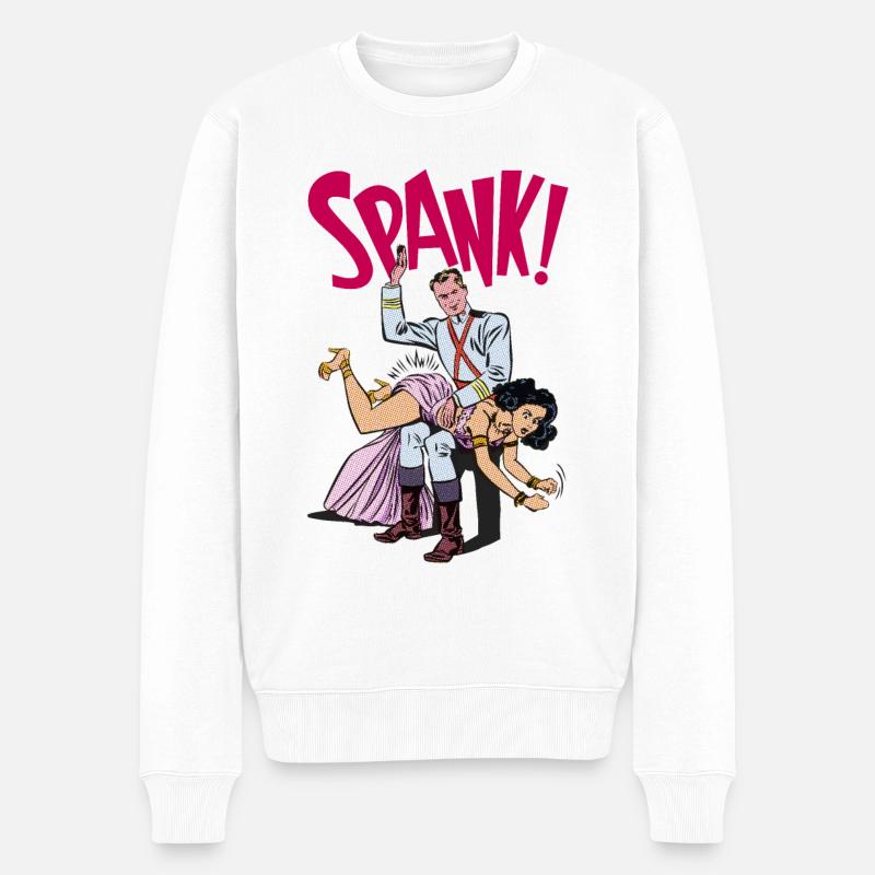Spank ! - Pull Premium bio Homme - blanc
