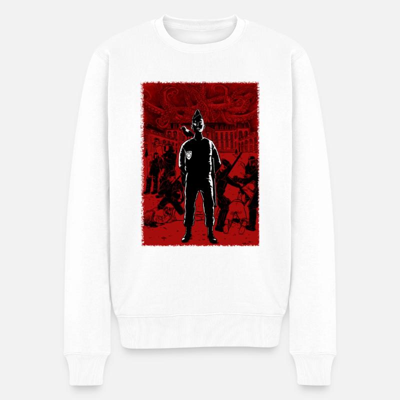 Freiheit Gleichheit Brüderlichkeit - Männer Premium Bio Pullover - Weiß