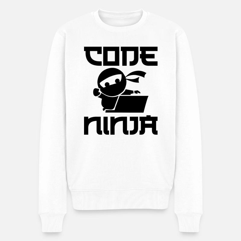 Programmieren - Männer Premium Bio Pullover - Weiß