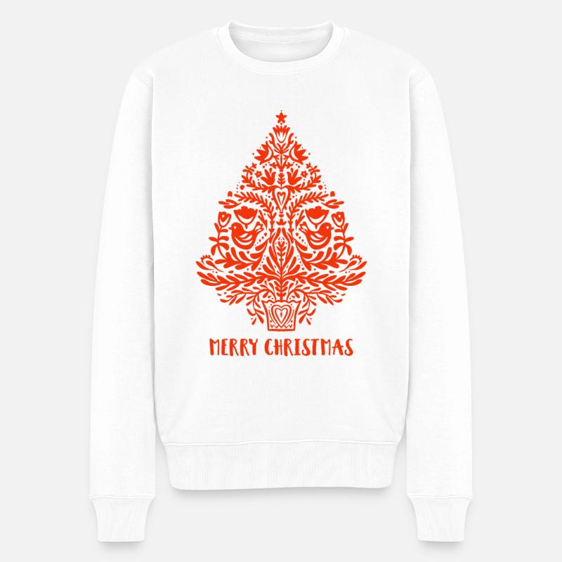 Joyeux sapin de Noël - Pull Premium bio Homme - blanc