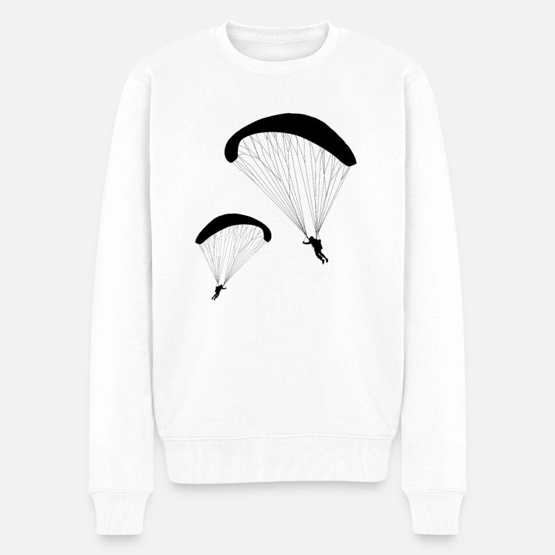 Paragliding - Männer Premium Bio Pullover - Weiß