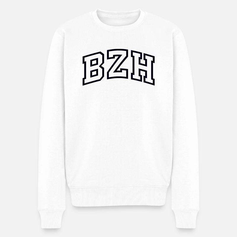 BZH - Pull Premium bio Homme - blanc