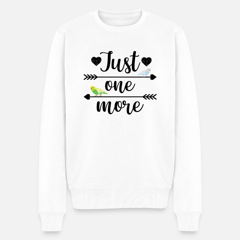 Wellensittich - Männer Premium Bio Pullover - Weiß