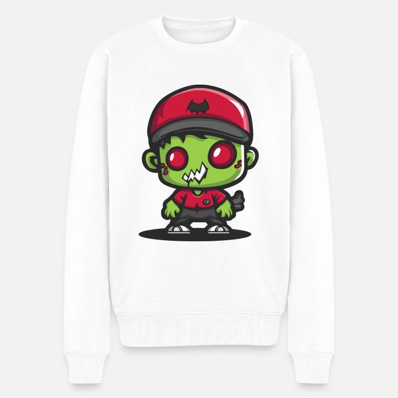 Zombie Halloween Bébé effrayant - Pull Premium bio Homme - blanc