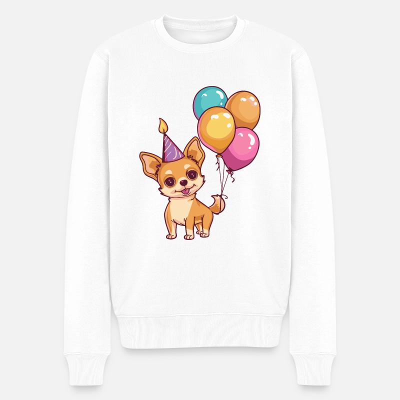 Chihuahua Chiens Anniversaire Bébé - Pull Premium bio Homme - blanc